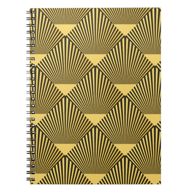 Art Deco, sömlös mönster. dekorationens ornament.  Anteckningsbok (Framsidan)