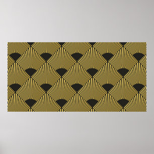 Art Deco sömlös mönster Poster