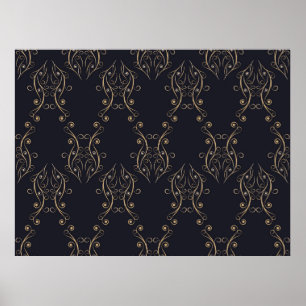 Art deco Sömlös mönster. Vintagens bakgrund med Poster