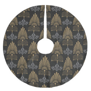 Art Deco: Sömlös Vintage Tapet Julgransmatta Borstad Polyester