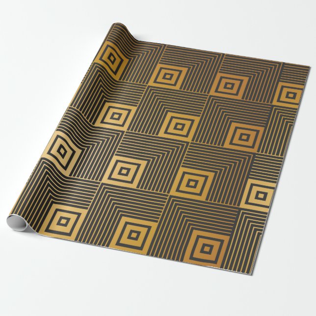 Art Deco, sömlös vintage tapet mönster Presentpapper (Utrullad)