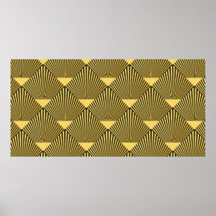 Art Deco sömlöst mönster. dekoration ornament. Poster