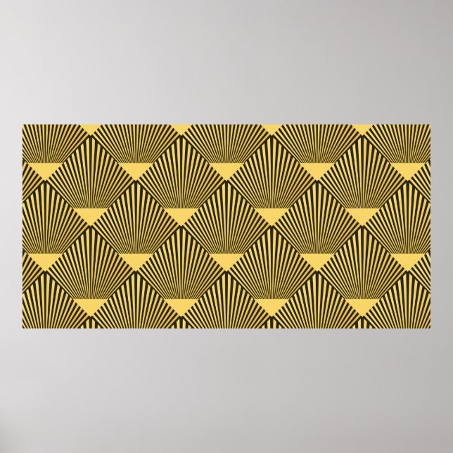 Art Deco sömlöst mönster. dekoration ornament. Poster (Framsidan)