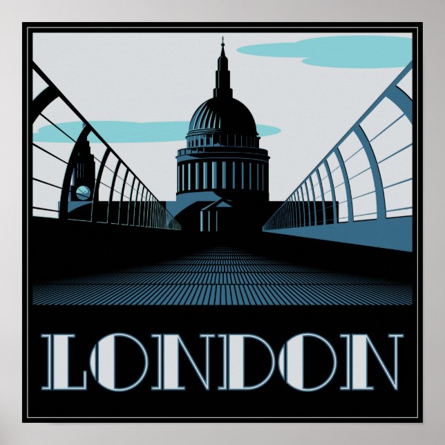 Art Deco St Pauls, London Poster (Framsidan)