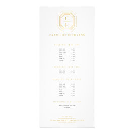 Art Deco Stapo Monogram Logotyp Guld/White Reklamkort