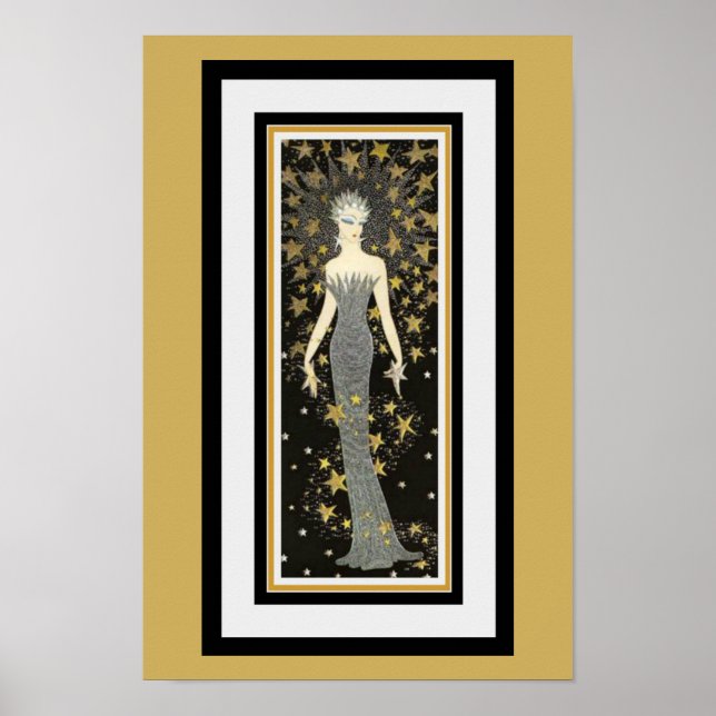 Art Deco Star Dam Poster (Framsidan)