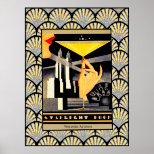 Art Deco Starlight Tak Poster