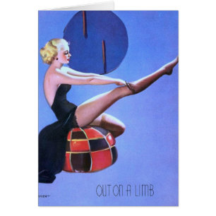 Art Deco-stift upp Hälsningskort