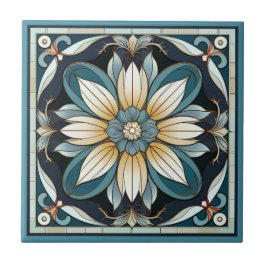 Art deco stil-blomman mönster keramisk panel kakelplatta