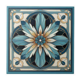 Art deco stil-blomman mönster keramisk panel kakelplatta
