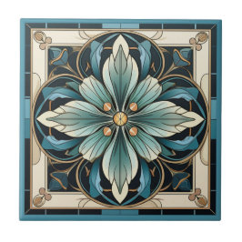 Art deco stil-blomman mönster keramisk panel kakelplatta