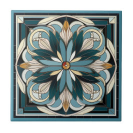 Art deco stil-blomman mönster keramisk panel kakelplatta