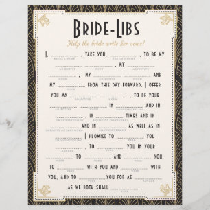 Art Deco Stil Bride Libs-spel