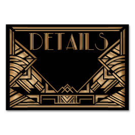 Art Deco Stil Bröllop Bordsnummer