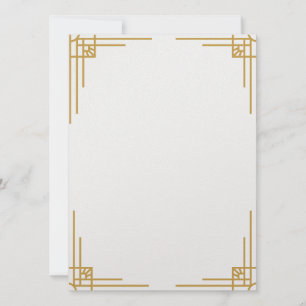 Art Deco Stil bröllopsinbjudan