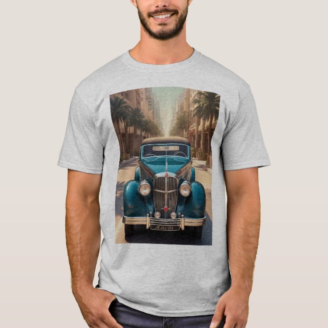 ART DECO STIL CAR T SHIRT (Framsida)