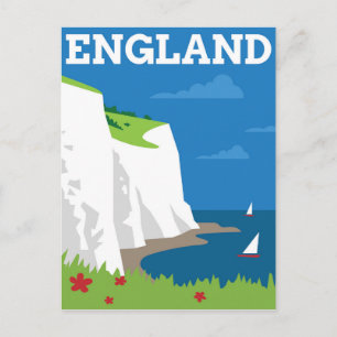 Art Deco Stil England Poster Vykort