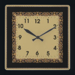 Art Deco stil Fyrkantig Klocka<br><div class="desc">Underbar klockdesign. Du kommer att kärlek det som andra. Du kan fritt använda den här designen för andra produkter som du gillar eller anpassa och lägga till texten. Följ mig för mer. Tack. Ha en trevlig dag.</div>