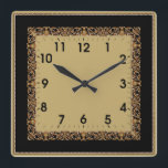 Art Deco stil Fyrkantig Klocka<br><div class="desc">Underbar klockdesign. Du kommer att kärlek det som andra. Du kan fritt använda den här designen för andra produkter som du gillar eller anpassa och lägga till texten. Följ mig för mer. Tack. Ha en trevlig dag.</div>