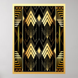 Art Deco Stil Geometric Poster