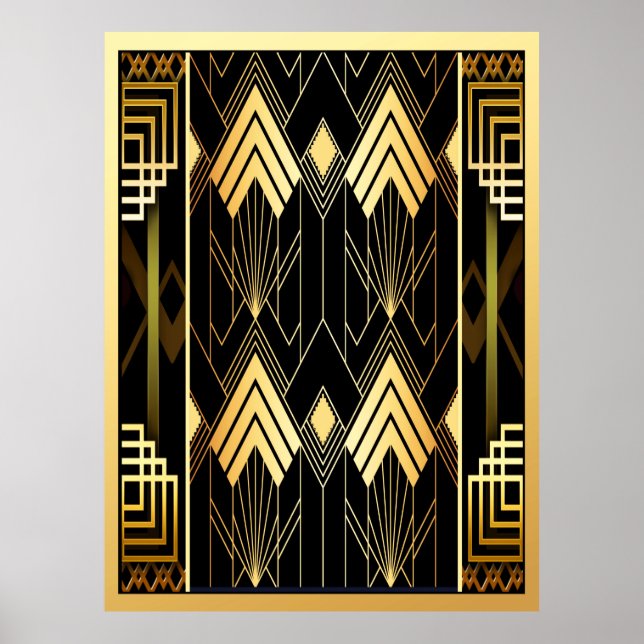 Art Deco Stil Geometric Poster (Framsidan)