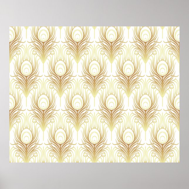 Art deco stil geometrisk sömlös mönster i svart poster (Framsidan)