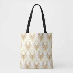 Art deco stil geometrisk sömlös mönster i svart tygkasse