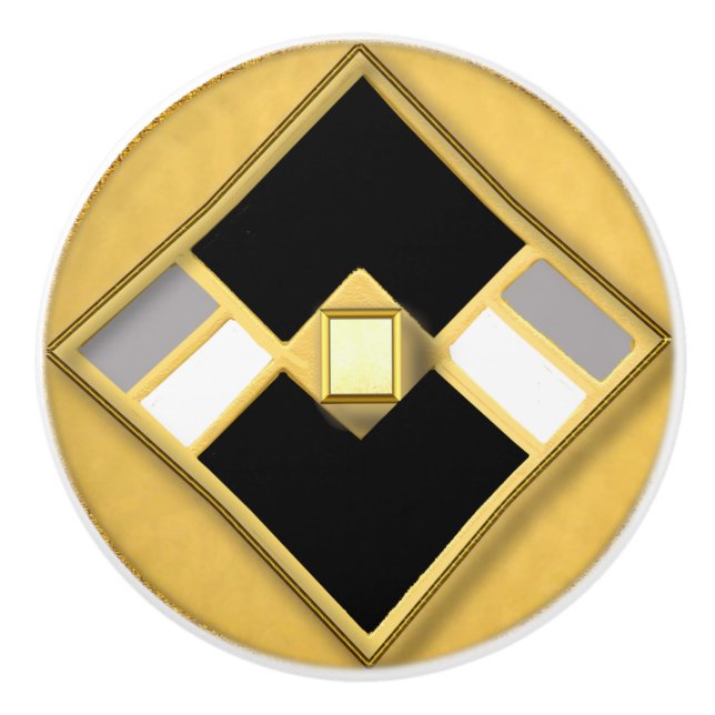 Art Deco-Stil Geometriskt Knopp (Framsidan)