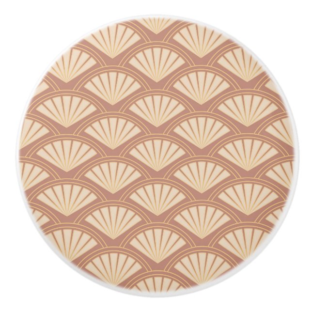 Art Deco stil mönster i ro färg Knopp (Framsidan)