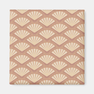 Art Deco stil mönster i ro färg Magnet