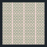Art deco stil  rosa och sage grönt poster<br><div class="desc">Konstruktionskonst i mitten av århundradet poster tillgänglig som nedladdning.  rosa bakgrund med en geometrisk utskrift av mönster i sidans grönt och en matt blå.</div>
