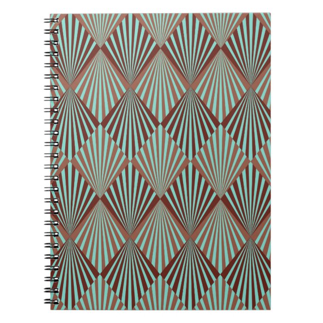 Art Deco stil sömlös mönster struktur Anteckningsbok (Framsidan)