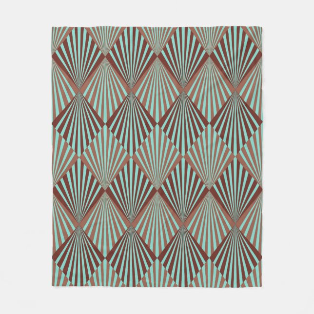 Art Deco stil sömlös mönster struktur Fleecefilt (Framsidan)