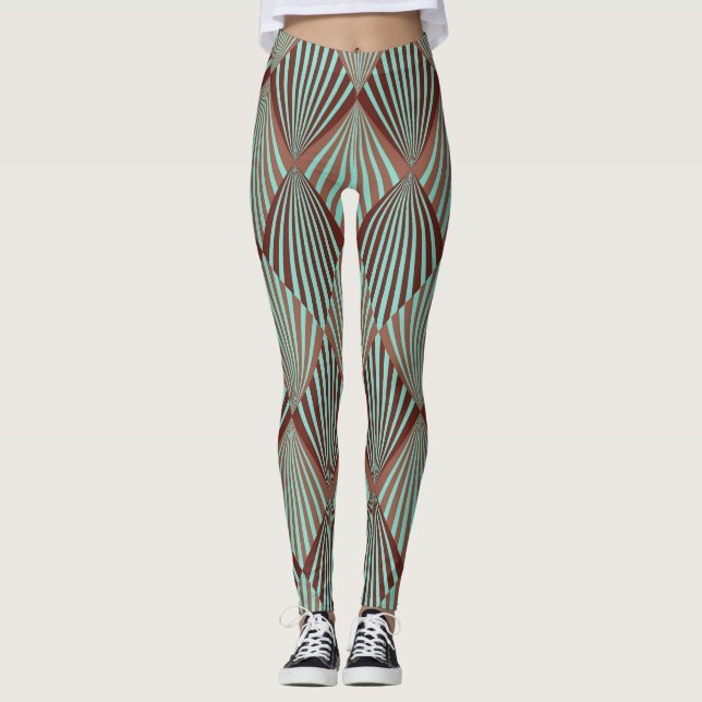 Art Deco stil, sömlös struktur. Leggings (Framsida)