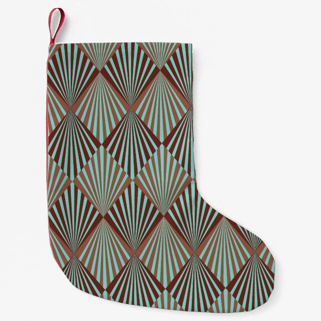 Art Deco stil, sömlös struktur. Liten Julstrumpa (Framsidan)