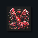 Art Deco Stil Stiletto Högklackars Canvastryck<br><div class="desc">Art Deco Stil Red Stiletto-Högklackar med Diamond Shaped Hearts Ge dina väggar en contemporary och ett modernt utseende med dessa högupplösta akryliska utskrifter. Bilden skrivs ut på arkivkvalitet, är papper och monterad på en robust akryl, skapar ett unikt och dimensionellt visuellt påstående! Redo att hänga och rengöra, de är perfektens...</div>