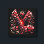 Art Deco Stil Stiletto Högklackars Canvastryck<br><div class="desc">Art Deco Stil Red Stiletto-Högklackar med Diamond Shaped Hearts Ge dina väggar en contemporary och ett modernt utseende med dessa högupplösta akryliska utskrifter. Bilden skrivs ut på arkivkvalitet, är papper och monterad på en robust akryl, skapar ett unikt och dimensionellt visuellt påstående! Redo att hänga och rengöra, de är perfektens...</div>