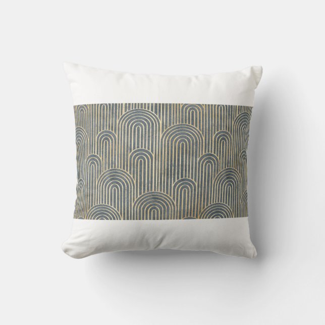 Art Deco stil utformar lyxgeometrisk sömlös pa Kudde (Framsida)