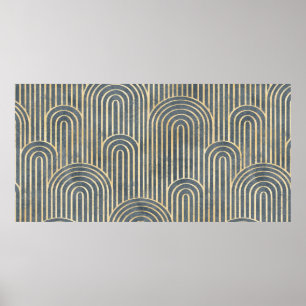 Art Deco stil utformar lyxgeometrisk sömlös pa Poster