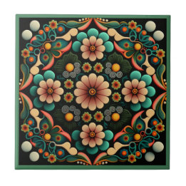 Art deco stilmönster blomkeramiska plattor kakelplatta