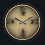 Art Deco Stor Klocka<br><div class="desc">Underbar utformning. Du kommer att kärlek det som andra. Du kan fritt använda designen för andra produkter eller lägga till text. Följ mig för mer. Tack. Ha en trevlig dag.</div>