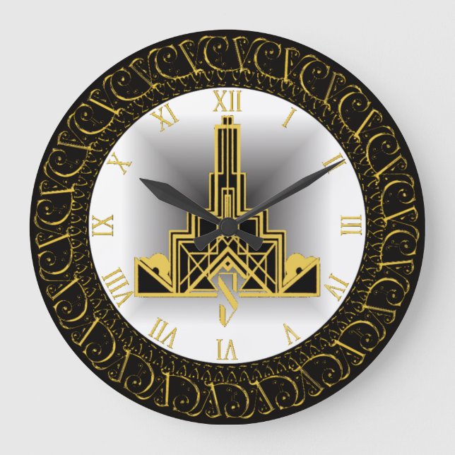 Art Deco Stor Klocka (Framsida)