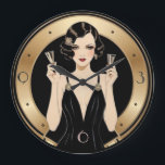 Art Deco Stor Klocka<br><div class="desc">Underbar klockdesign. Du kommer att kärlek det som andra. Du kan fritt använda den här designen för andra produkter som du gillar eller anpassa och lägga till texten. Följ mig för mer. Tack. Ha en trevlig dag.</div>