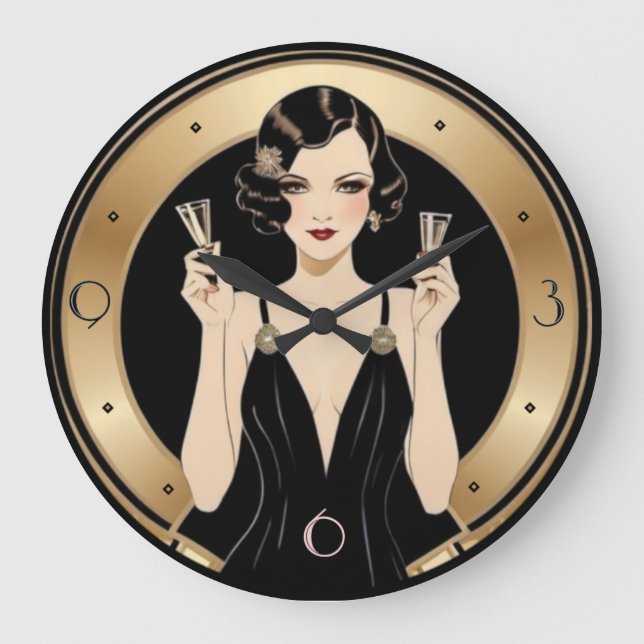 Art Deco Stor Klocka (Framsida)