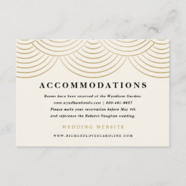 Art Deco Strängljus Kuvertkort Elfenben Guld Tilläggskort