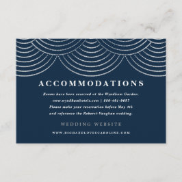 Art Deco Strängljus Kuvertkort Marinblå Tilläggskort