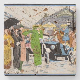 Art Deco Street Scene Stenunderlägg