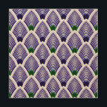 Art Deco Sunburst Fläkt i Coola Sommarens Lila Trätavla<br><div class="desc">Arti kel Deco kom från den period då den snabba industrialiseringen förvandlade kulturen. Stil använda rik färg,  fetstilta geometriska former och lavish ornamentering. Detta är en elegant fläkt mönster i färsk sommartid i färg.</div>