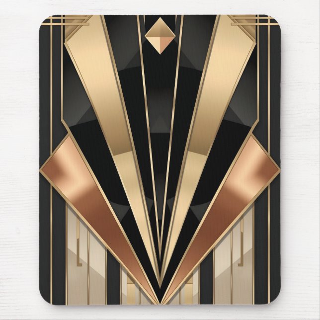 Art Deco Sunburst Geometric Luxury Design Musmatta (Framsidan)
