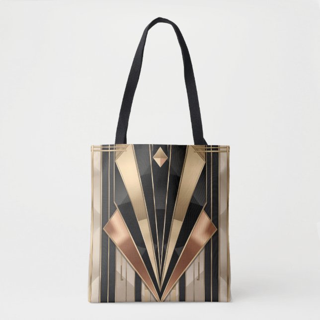 Art Deco Sunburst Geometric Luxury Design Tygkasse (Framsida)
